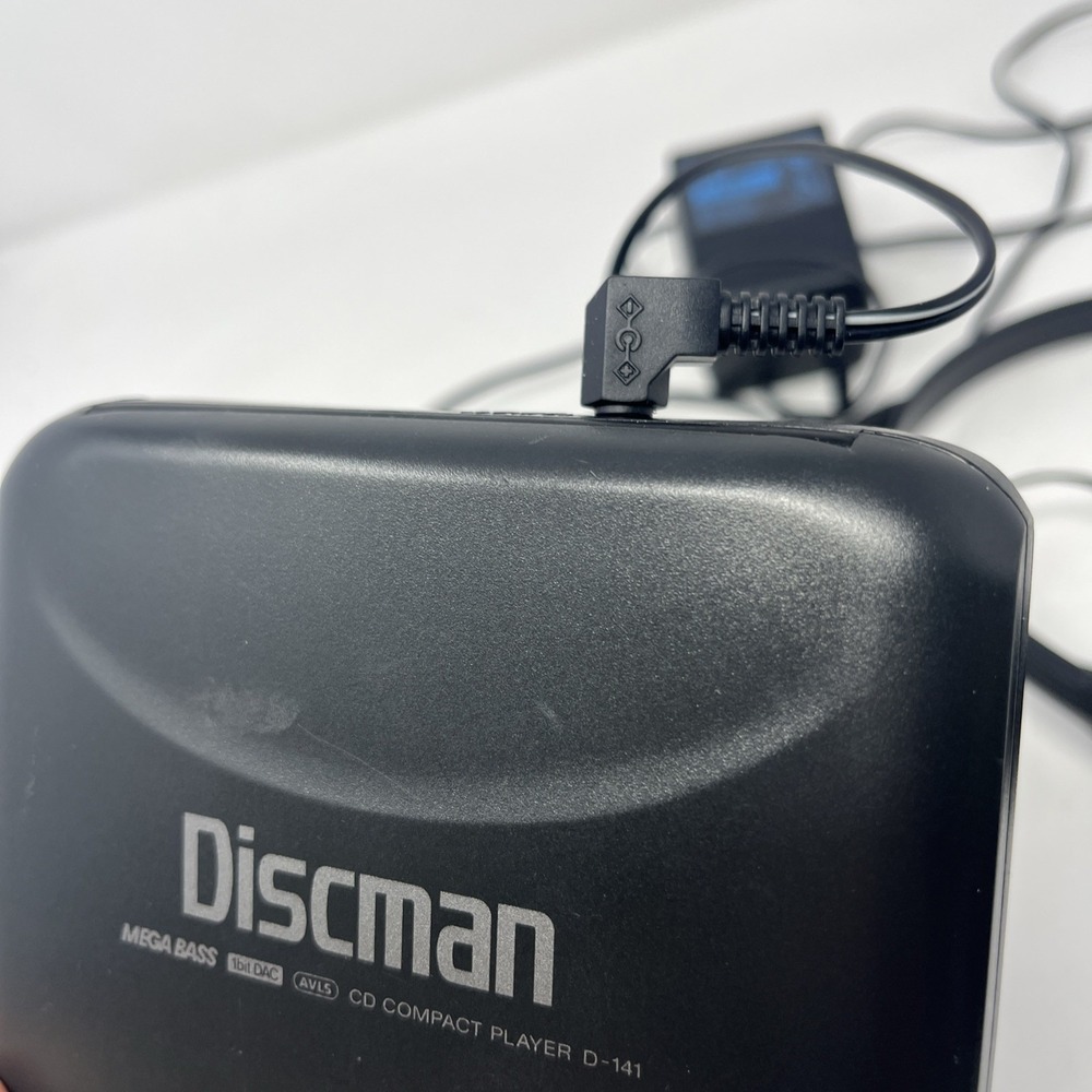 Vintage Sony Discman D-141 Portable CD Player w/ AC Adapter + Headphones MDR-210 - Picture 4 of 11